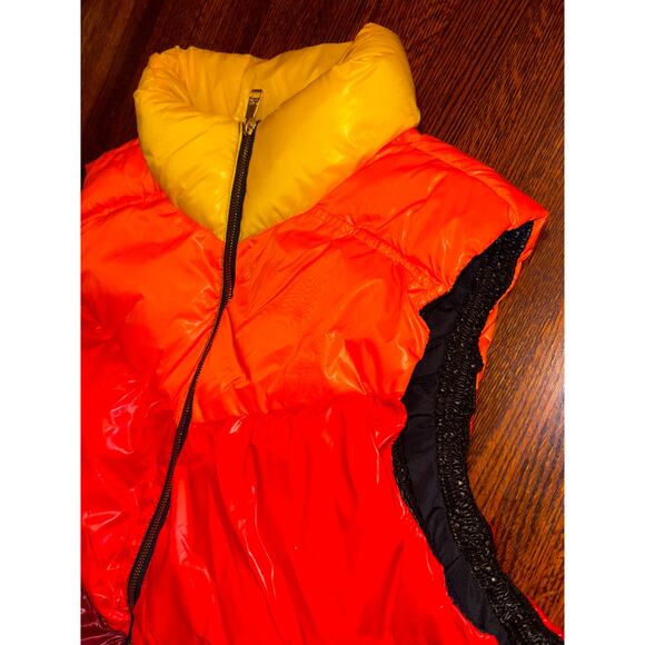 Love & Sports Retro Stripe Color Blocked Puffer Vest, Women's Size 3XL/22 - Picture 3 of 4